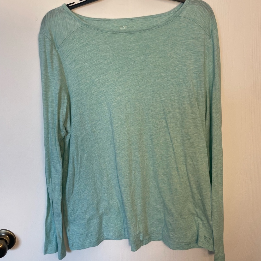 Vineyard Vines Green Long Sleeve Relaxed Tee
